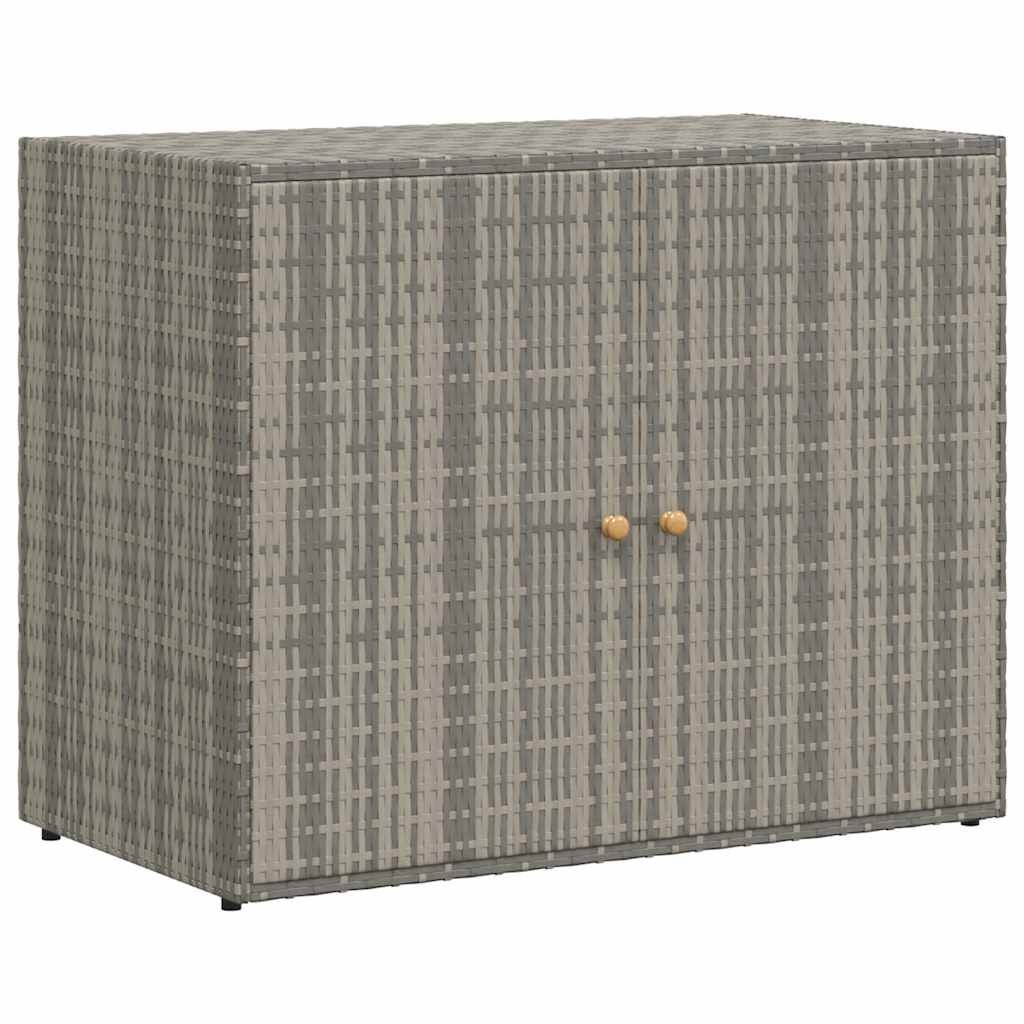 Szafka ogrodowa z technorattanu 100x55,5x80 cm szara - 77% taniej
