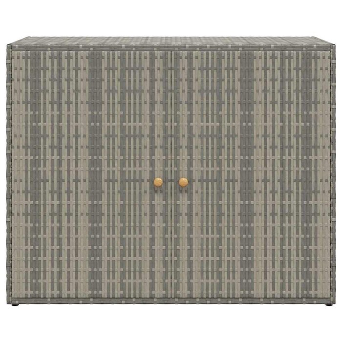 Szafka ogrodowa z technorattanu 100x55,5x80 cm szara - 77% taniej