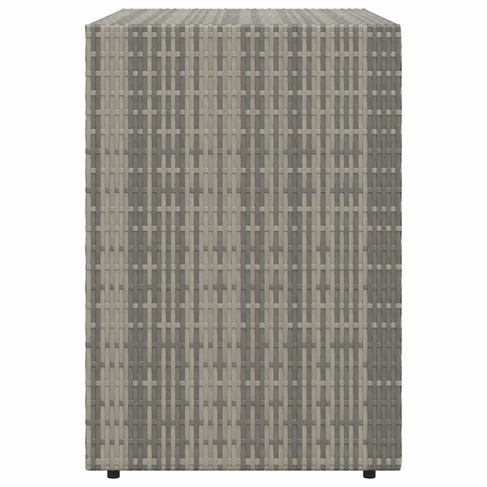 Szafka ogrodowa z technorattanu 100x55,5x80 cm szara - 77% taniej