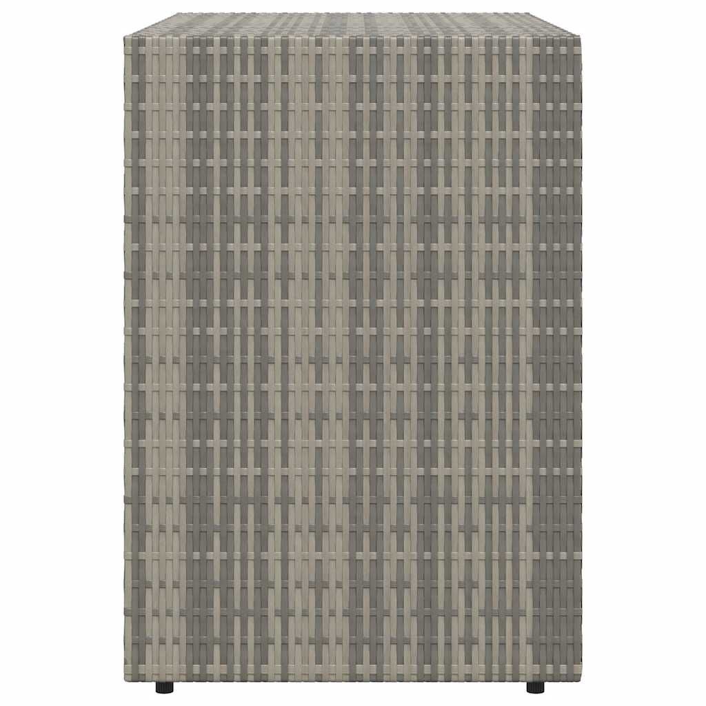 Szafka ogrodowa z technorattanu 100x55,5x80 cm szara - 77% taniej