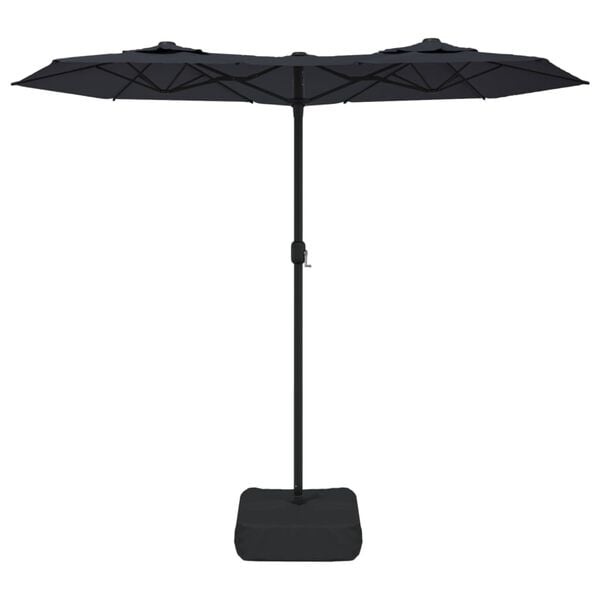 Parasol ogrodowy LED 316x240 cm - czarny - 77% taniej