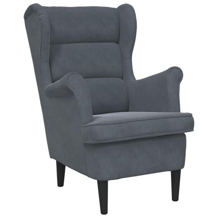 Vidaxl Ciemnoszary fotel welurowy 74x84x100 cm - 75% taniej