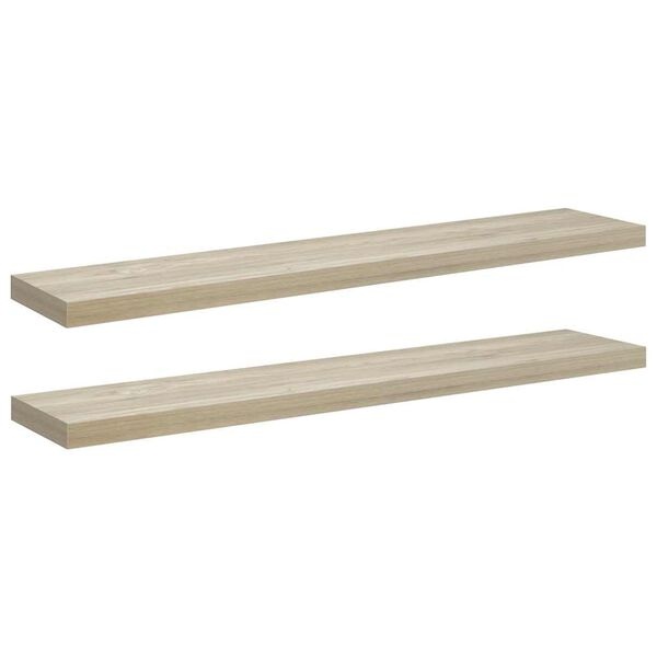 Zestaw dwóch półek ściennych 120 cm dąb - 70% taniej