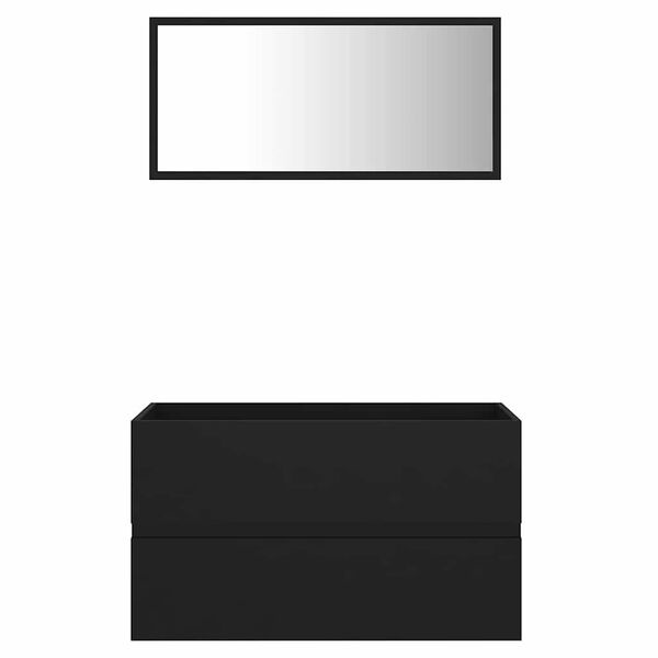Vidaxl Zestaw mebli łazienkowych 80 cm czarny - 77% taniej