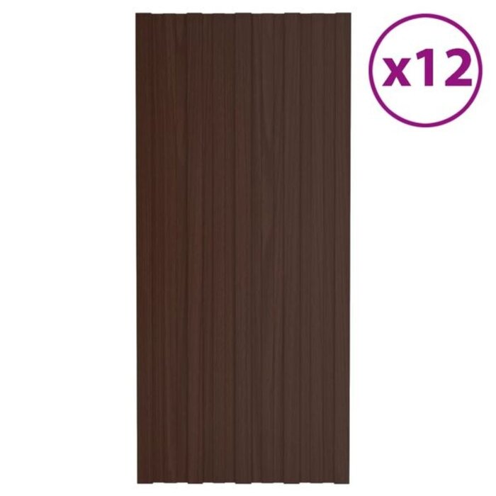 Panele dachowe stalowe 100x45cm brązowe 12 szt. - 67% taniej