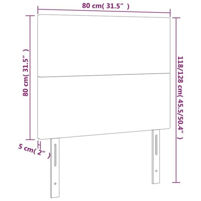 Vidaxl Zestaw 2 zagłówków 80x78/88 cm jasnoszary - 69% taniej