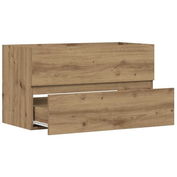 Szafka wisząca pod umywalkę 90x38,5 cm dąb rzemieślniczy - 77% taniej