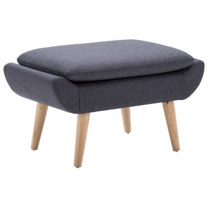 Elegancki podnóżek tapicerowany 73x43x42 cm - ciemnoszary - 74% taniej