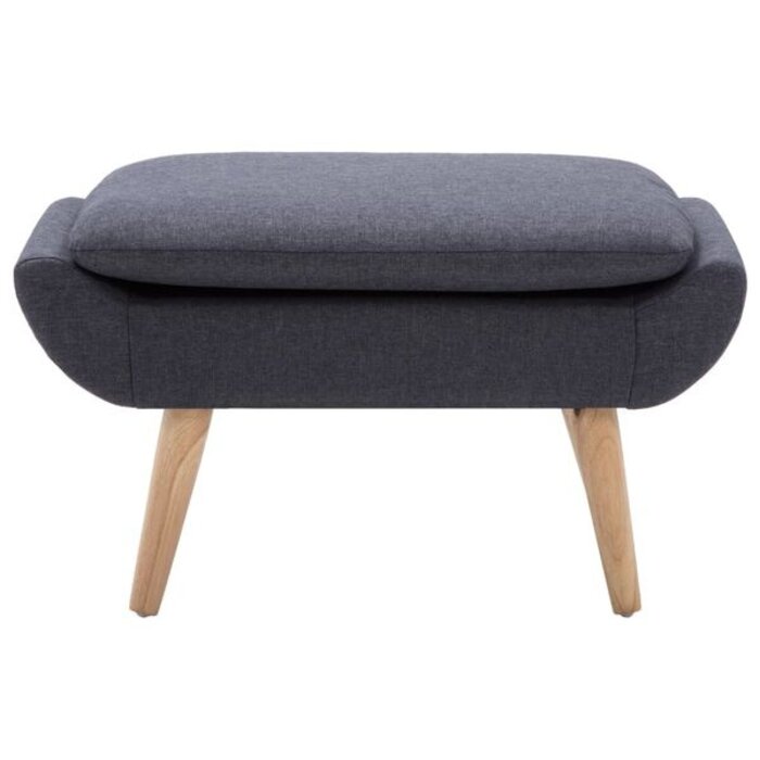 Elegancki podnóżek tapicerowany 73x43x42 cm - ciemnoszary - 74% taniej