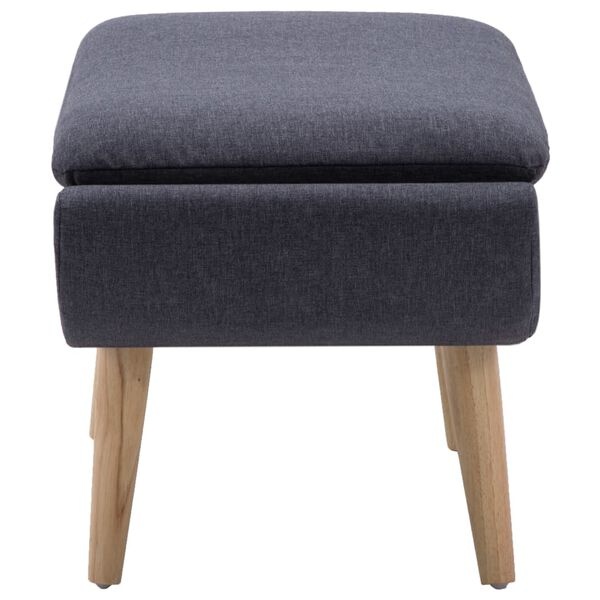 Elegancki podnóżek tapicerowany 73x43x42 cm - ciemnoszary - 74% taniej