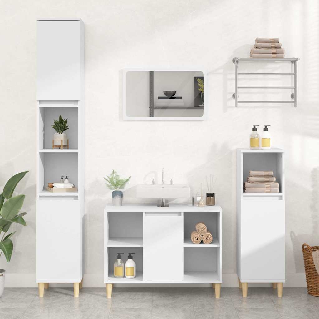 Szafka pod umywalkę 80x33x60 cm, biała - 79% taniej