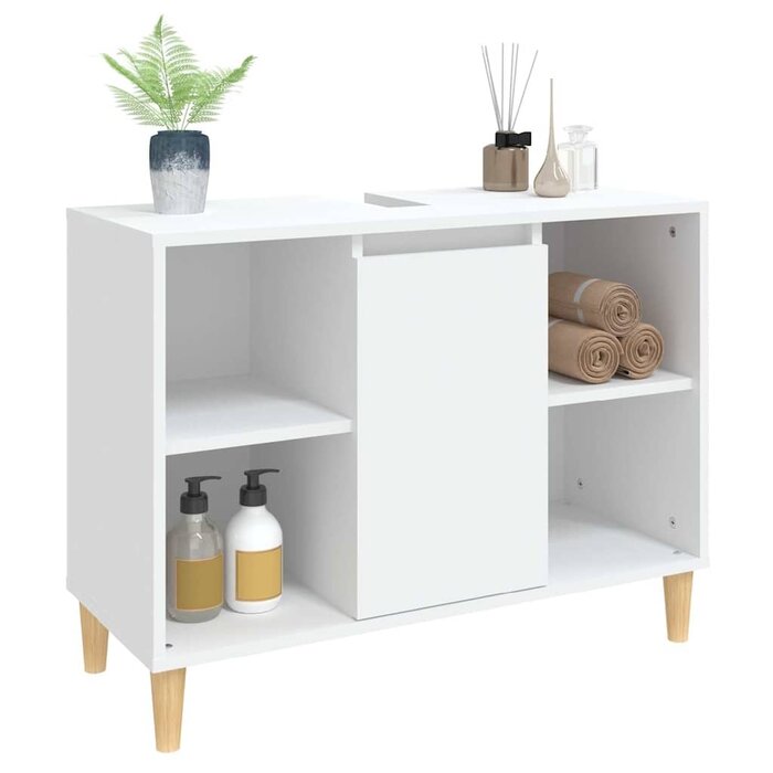 Szafka pod umywalkę 80x33x60 cm, biała - 79% taniej