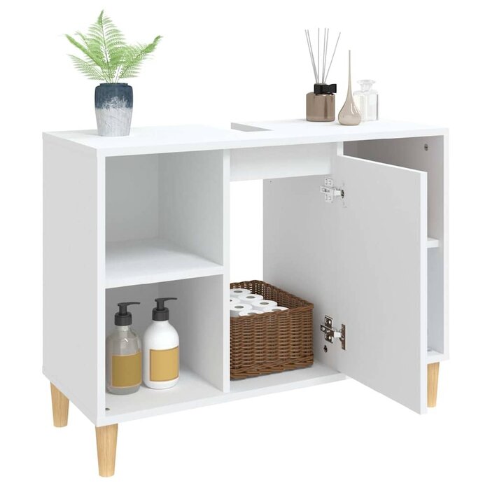 Szafka pod umywalkę 80x33x60 cm, biała - 79% taniej