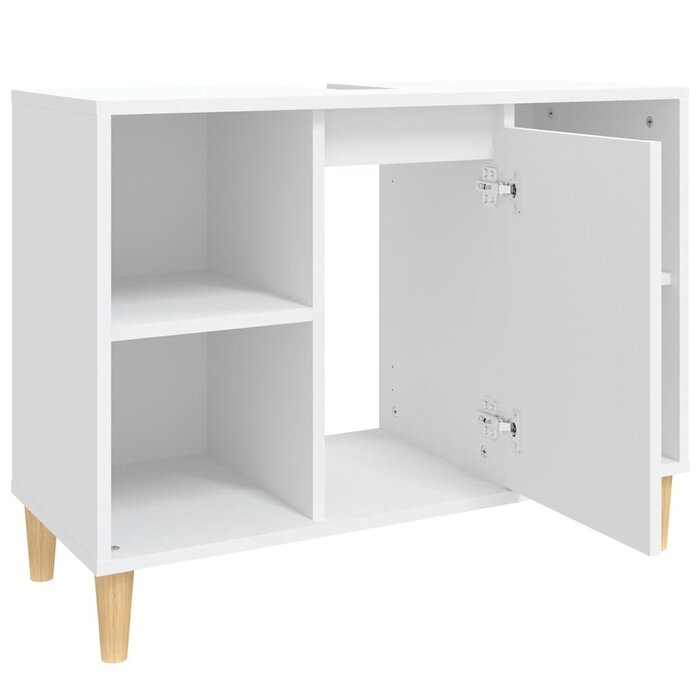 Szafka pod umywalkę 80x33x60 cm, biała - 79% taniej