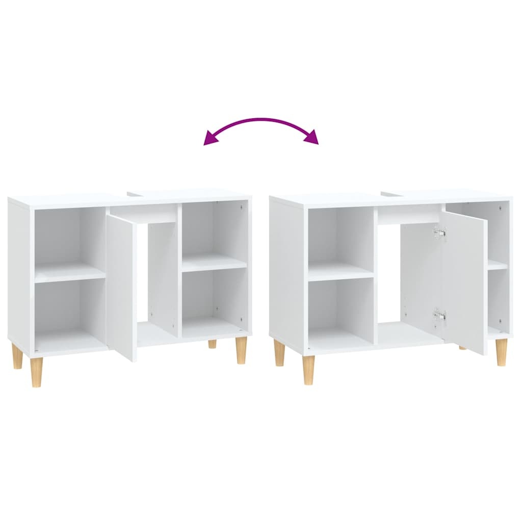 Szafka pod umywalkę 80x33x60 cm, biała - 79% taniej