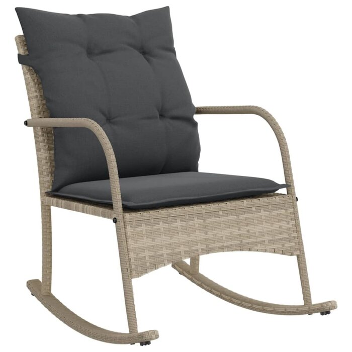 Vidaxl Fotel bujany z technorattanu jasnoszary 60x87x80cm - 71% taniej