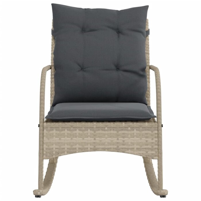 Vidaxl Fotel bujany z technorattanu jasnoszary 60x87x80cm - 71% taniej