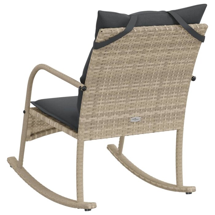 Vidaxl Fotel bujany z technorattanu jasnoszary 60x87x80cm - 71% taniej