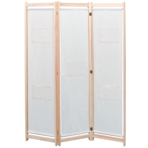Vidaxl Parawan pokojowy 3-panelowy 120x170cm kremowy - 69% taniej