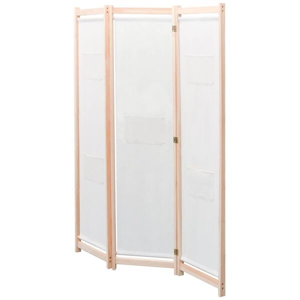 Vidaxl Parawan pokojowy 3-panelowy 120x170cm kremowy - 69% taniej