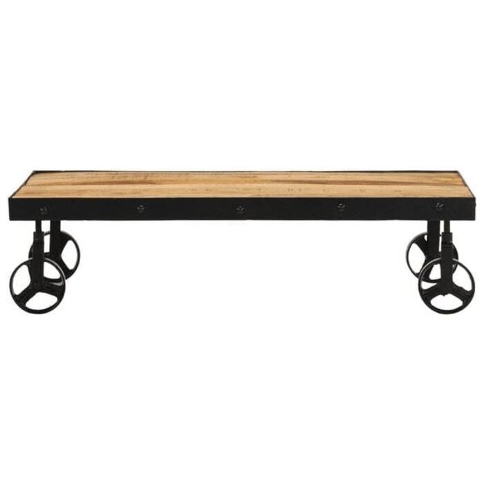 Stolik kawowy z litego drewna mango 100x55 cm - 77% taniej