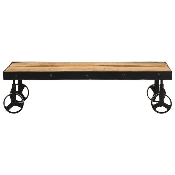 Stolik kawowy z litego drewna mango 100x55 cm - 77% taniej