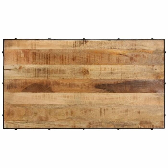 Stolik kawowy z litego drewna mango 100x55 cm - 77% taniej