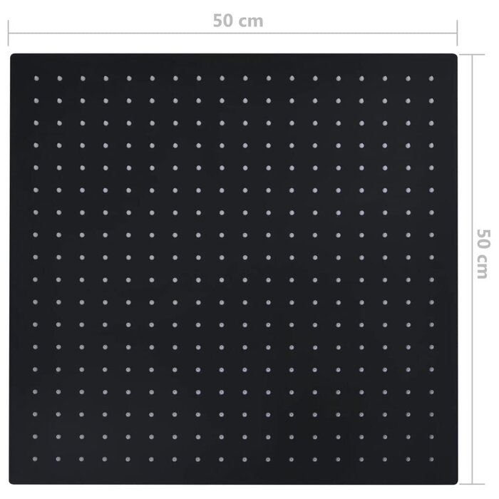 Czarna deszczownica kwadratowa 50x50 cm - 69% taniej