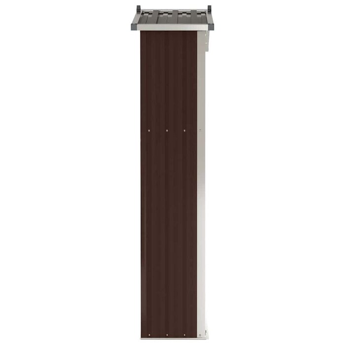 Vidaxl Szafka ogrodowa stalowa 116x175 cm brązowa - 83% taniej