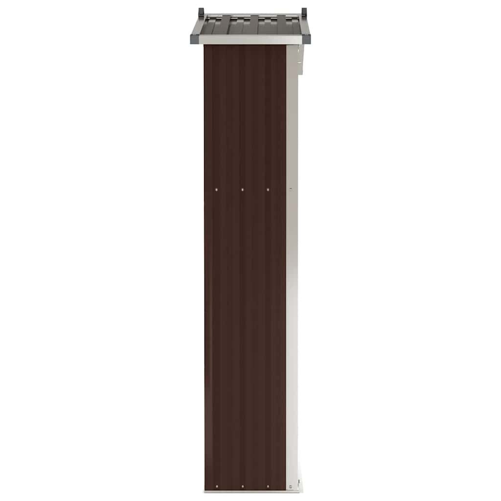 Vidaxl Szafka ogrodowa stalowa 116x175 cm brązowa - 83% taniej