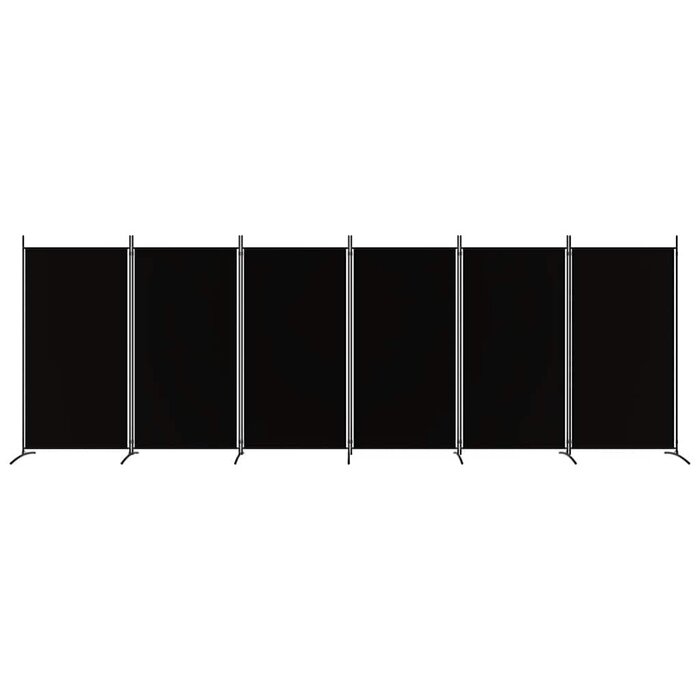 Vidaxl Parawan pokojowy 6-panelowy 520x180 cm czarny - 71% taniej