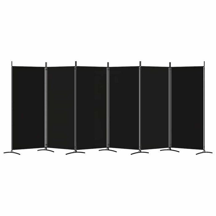 Vidaxl Parawan pokojowy 6-panelowy 520x180 cm czarny - 71% taniej