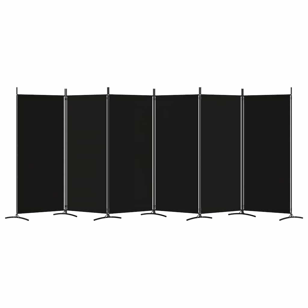 Vidaxl Parawan pokojowy 6-panelowy 520x180 cm czarny - 71% taniej