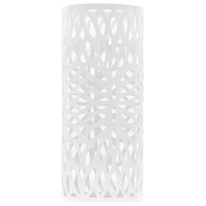 Stalowy stojak na parasole w liście biały 20x48,5 cm - 59% taniej