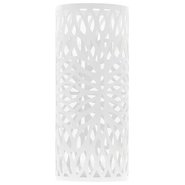 Stalowy stojak na parasole w liście biały 20x48,5 cm - 59% taniej