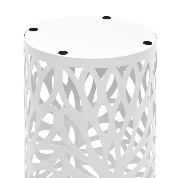 Stalowy stojak na parasole w liście biały 20x48,5 cm - 59% taniej
