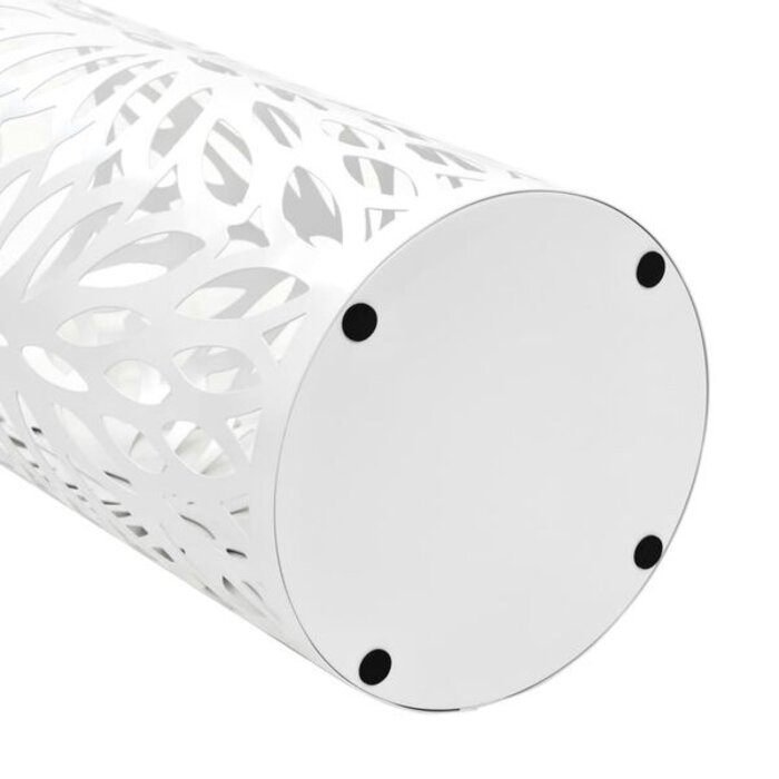 Stalowy stojak na parasole w liście biały 20x48,5 cm - 59% taniej