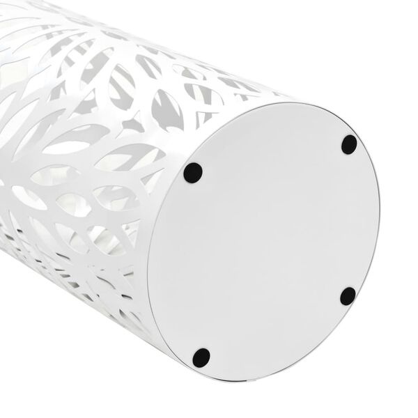 Stalowy stojak na parasole w liście biały 20x48,5 cm - 59% taniej