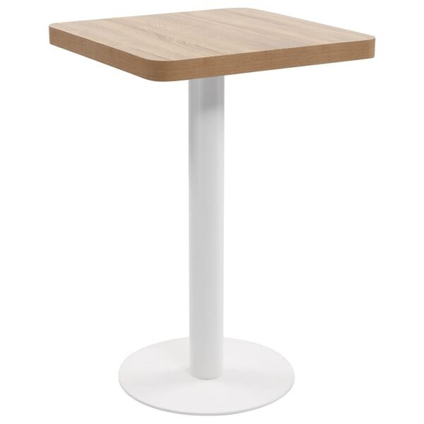 Vidaxl Stolik barowy 50x50 cm MDF jasnobrązowy - 65% taniej