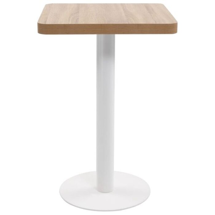 Vidaxl Stolik barowy 50x50 cm MDF jasnobrązowy - 65% taniej