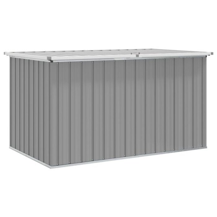 Duża skrzynia ogrodowa stalowa 171x99x93 cm - Szara - 80% taniej