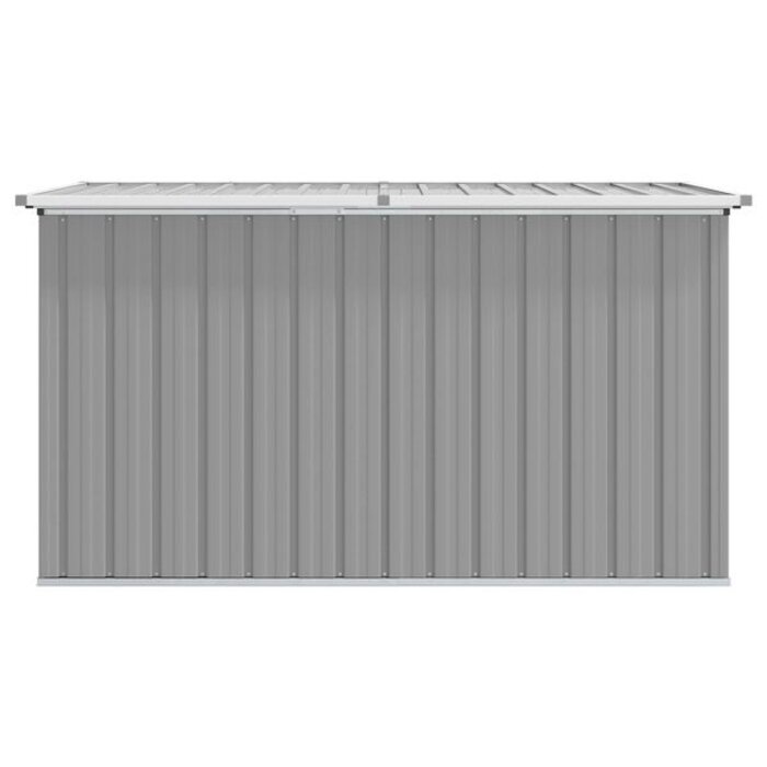 Duża skrzynia ogrodowa stalowa 171x99x93 cm - Szara - 80% taniej