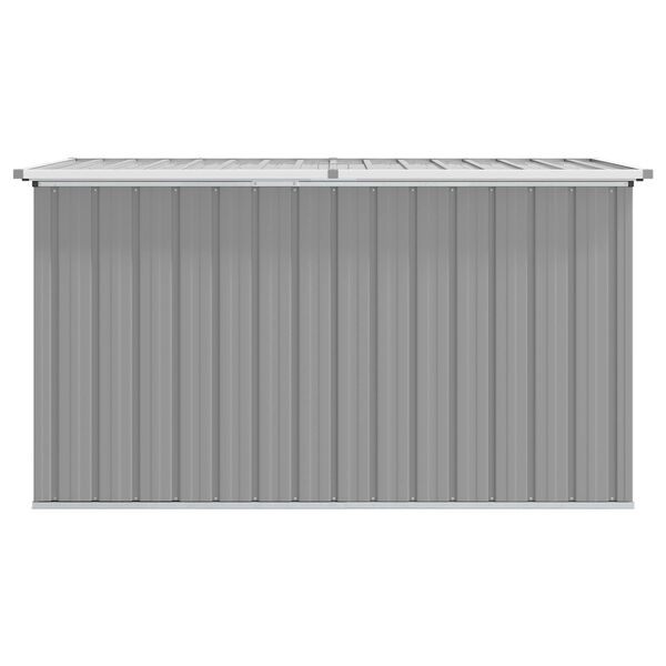 Duża skrzynia ogrodowa stalowa 171x99x93 cm - Szara - 80% taniej