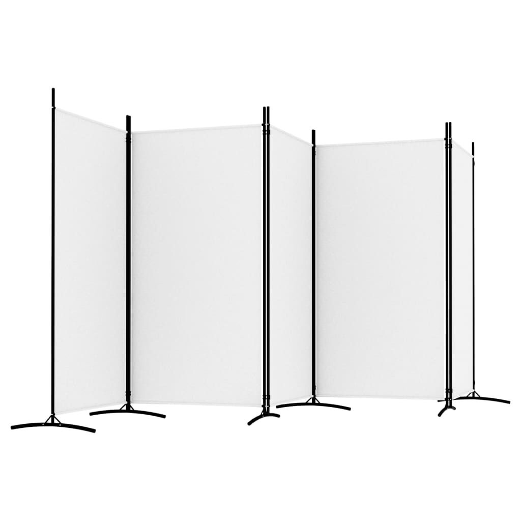 Parawan pokojowy 5-panelowy 433x180 cm biały - 64% taniej