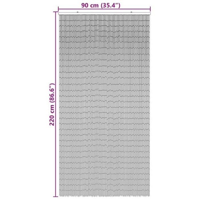 Bambusowa zasłona drzwiowa 90x220 cm ciemnoszara - 75% taniej