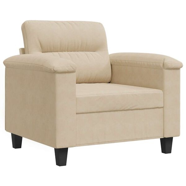 Vidaxl Kremowy fotel wypoczynkowy 60 cm - 70% taniej