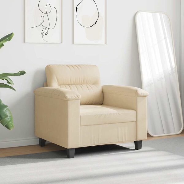 Vidaxl Kremowy fotel wypoczynkowy 60 cm - 70% taniej