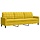 Żółta sofa trzyosobowa 210 cm - welurowa - 81% taniej