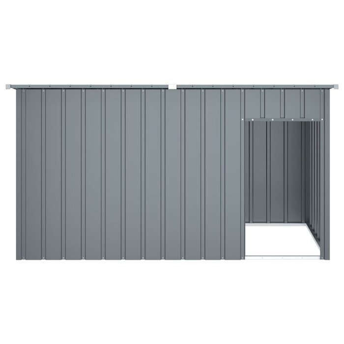 Kojec dla psa z dachem 196x91x110 cm antracyt - 76% taniej