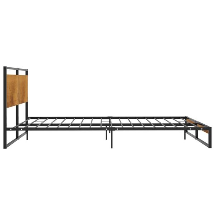 Metalowa rama łóżka 140x200 cm czarna - 82% taniej